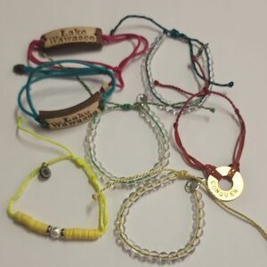 Lot Of 7 Adjustable Bracelets Including 4Ocean, MyIntent, MudLove, And Pura Vida